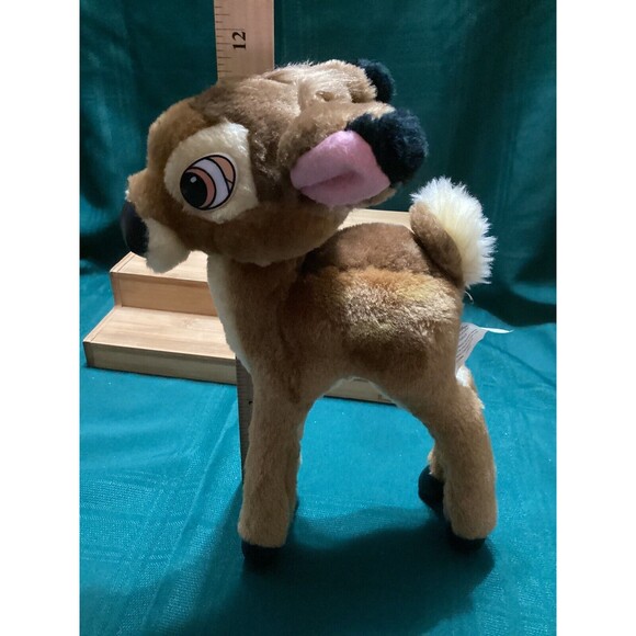 Vintage Disney BAMBI Standing Fawn Deer Promotional Plush Toy 12" Wire In Legs - Picture 11 of 14